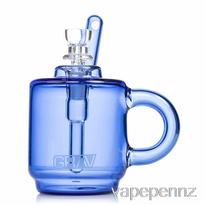 GRAV Coffee Mug Pocket Bubbler Light Cobalt VAPE NZ